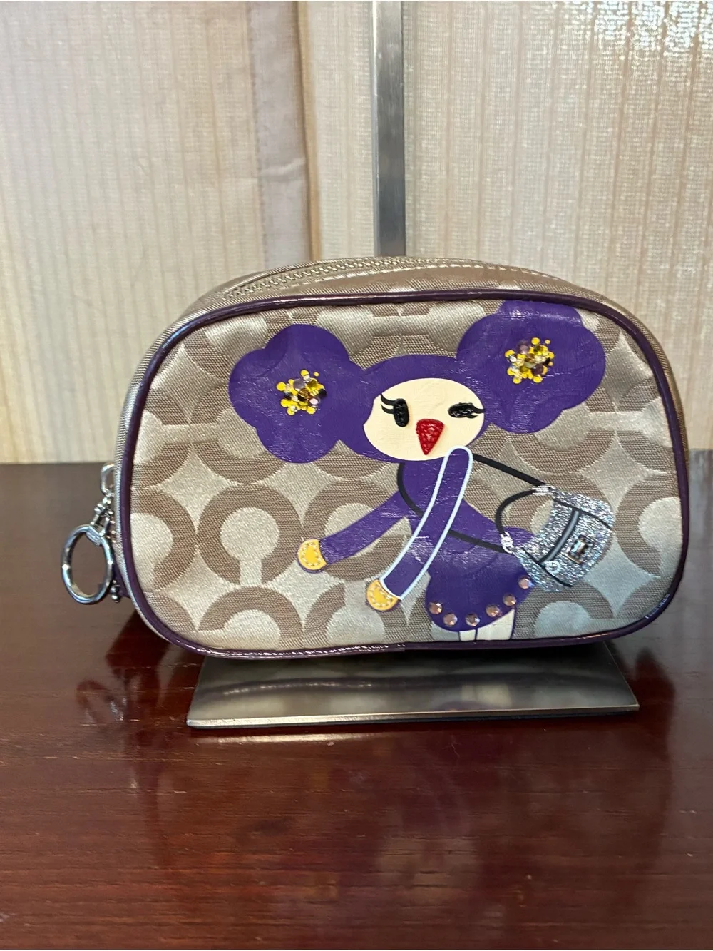 Coach Poppy Chan Violet Cosmetic Pouch